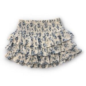 Cotton Candy Blue and White Smocked Skirt